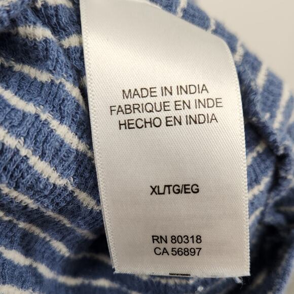 Lucky Brand Blue Striped Long Sleeve Top Womens Size Extra Large XL - Picture 4 of 4